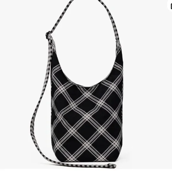 BAGGU Small Nylon Sling- Mixed Plaid - Picture 2 of 6
